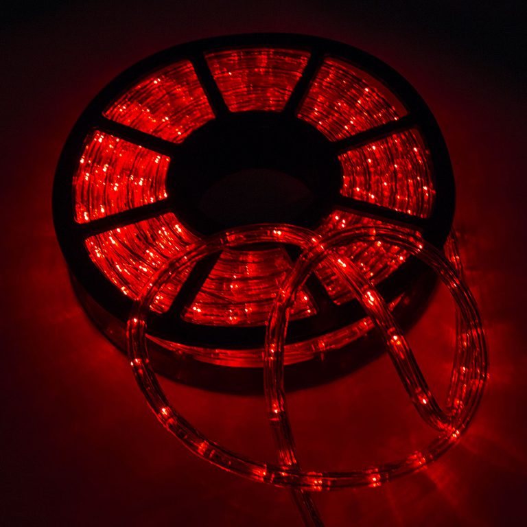 50′ LED Flash Dimmable Rope Lights RED & Green Trinidad Leds