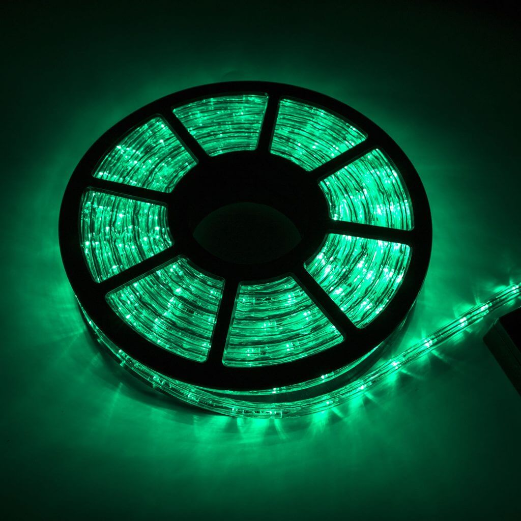 50′ LED Flash Dimmable Rope Lights RED & Green Trinidad Leds